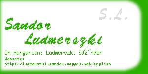 sandor ludmerszki business card